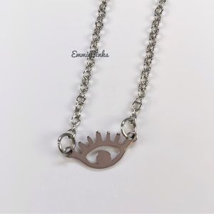 💥3for$28 New Dainty Silver Evil Eye Pendant Necklace ~ Protection Amulet